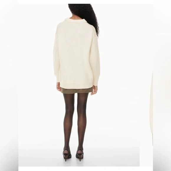 Aritzia Wilfred Rosemary Crewneck merino wool super soft sweater - Picture 3 of 17